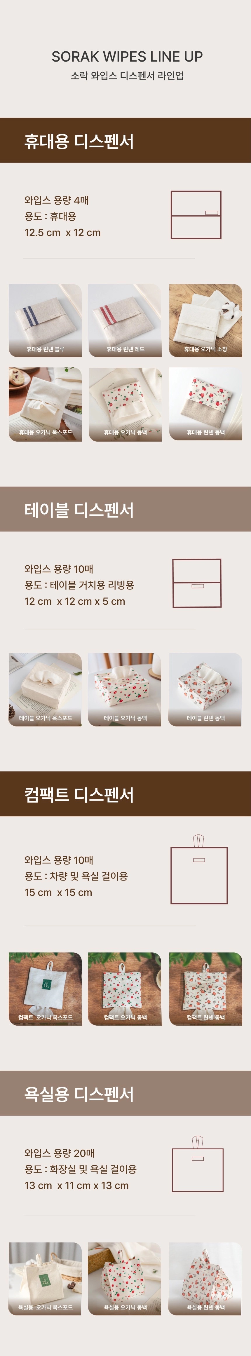[지구별가게] 소락 SORAK 와입스 린넨동백/오가닉동백 휴대용디스펜서 세트